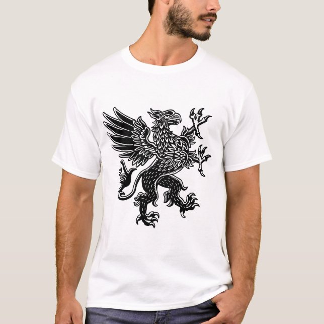 Griffin - Schwarz und Weiß T-Shirt (Vorderseite)