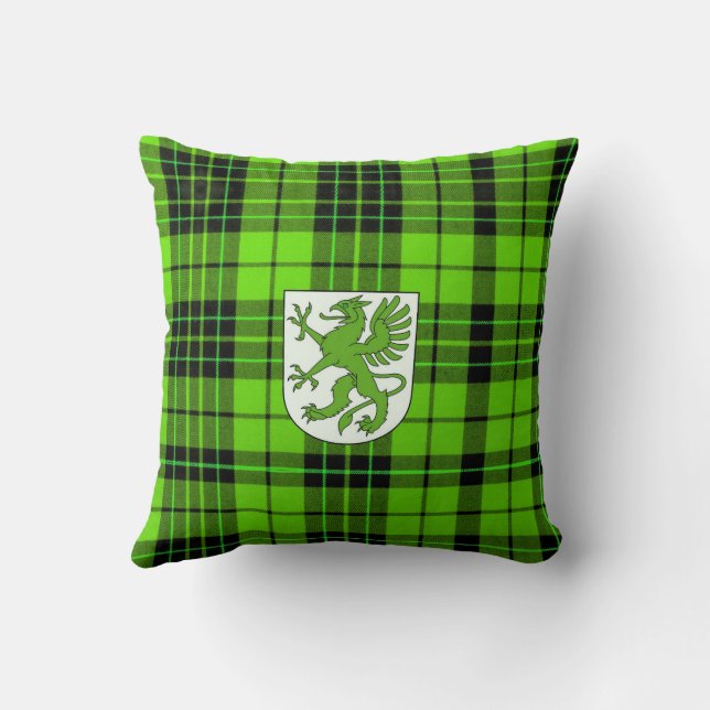 GRIFFIN-TARTAN GREEN KISSEN (Rückseite)