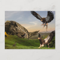 Griffin Vs Wyvern feuerspeiender Drachenkampf