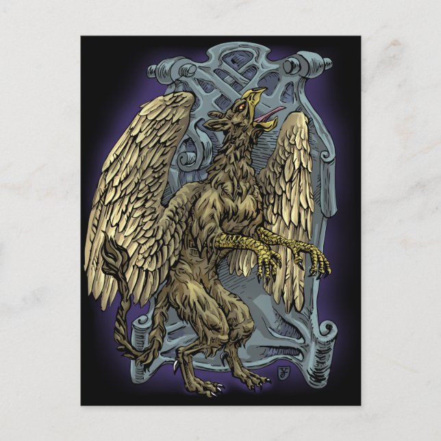 Griffin Wappen Postkarte (Vorderseite)
