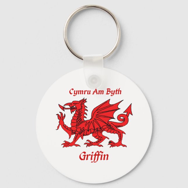 Griffin Welsh Dragon Schlüsselanhänger (Vorderseite)