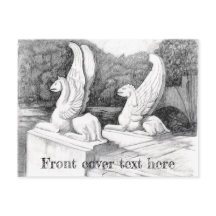 Griffins Skulptur monochrome Stifte Kunst