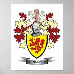 Griffith Familienwappen Coat of Arms Poster