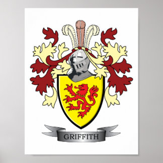 Griffith Familienwappen Coat of Arms Poster