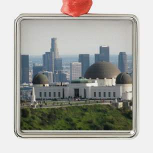 Griffith-Observatorium und im Stadtzentrum Silbernes Ornament
