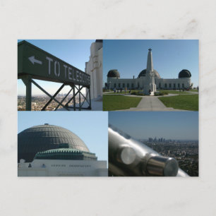 Griffith Observatory Collage Postcard Postkarte
