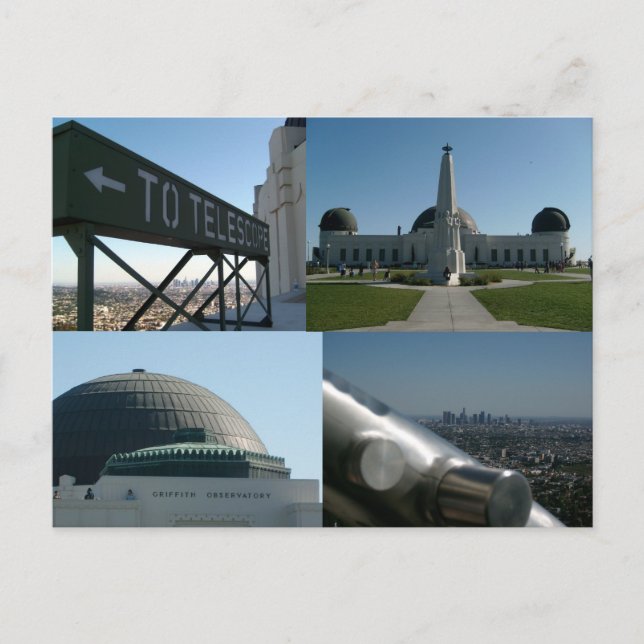 Griffith Observatory Collage Postcard Postkarte (Vorderseite)