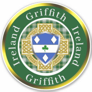 Griffith Shield & Celtic Cross Personalisiert Aufkleber