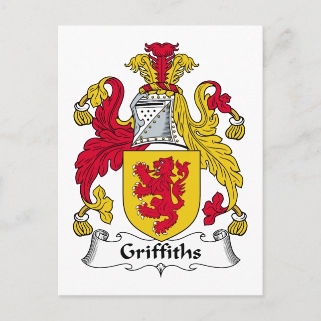 Griffiths Familienwappen Postkarte (Vorderseite)