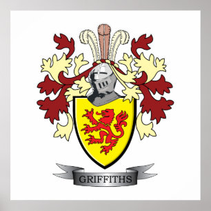 Griffiths Familienwappen-Wappen Poster