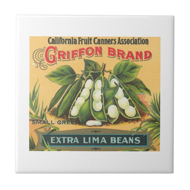 Griffon Brand Lima Beans Fliese (Vorderseite)