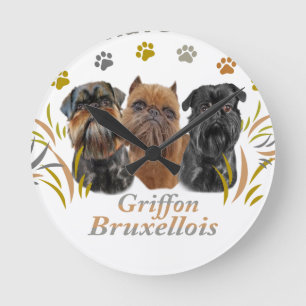 Griffon Brussels Can't Have Just One Runde Wanduhr
