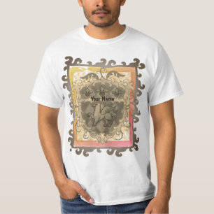 Griffon Shield-Nachname-T - Shirt