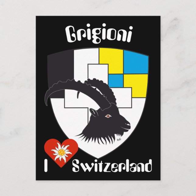Grigioni Svizzera Postkarte (Vorderseite)