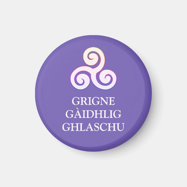 Grigne Gàidhlig Ghlaschu Button Magnet (Vorne)