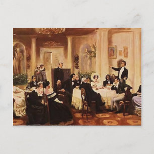 Grigoriy Myasoyedov-Salon von Zenaida Volkonskaya Postkarte
