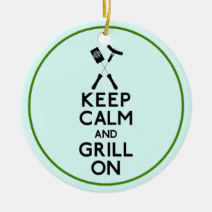 Grill an keramik ornament
