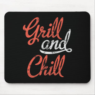 Grill And Chill BBQ-Shirt BBQ-Liebhaber Mousepad