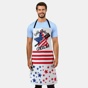 Grill Baby Grill USA-Flagge patriotisch Grillen BB Schürze