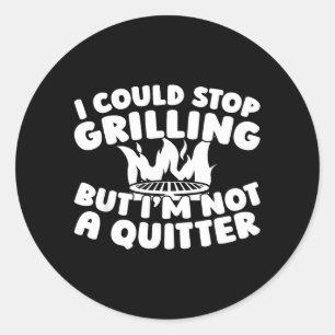 Grill Bbq - Grillen Grillmeister Barbecue Runder Aufkleber