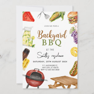 Grill & Chill BBQ-Gartenparty Einladung