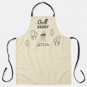 Grill Daddy Cartoon Vater-Tag-Schürze Schürze