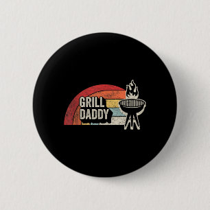 Grill Daddy Retro-Sonnenuntergang-BBQ-Grafik für P Button