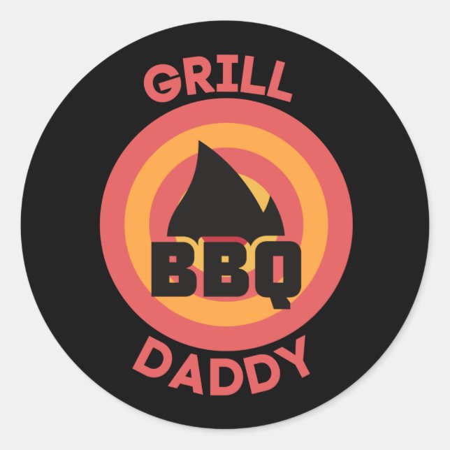 GRILL DADDY RUNDER AUFKLEBER (Vorderseite)