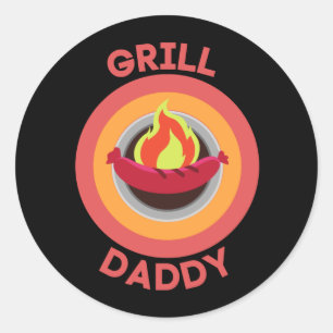GRILL DADDY RUNDER AUFKLEBER