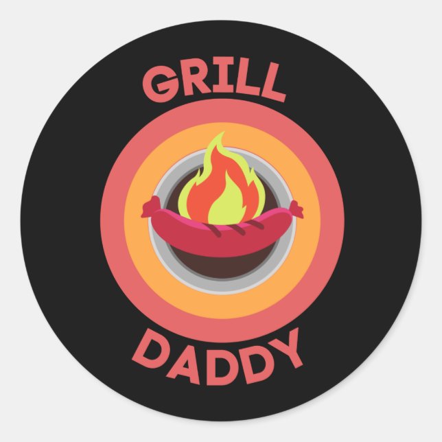 GRILL DADDY RUNDER AUFKLEBER (Vorderseite)