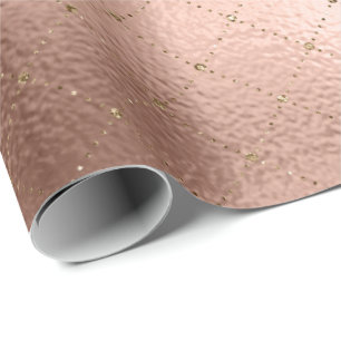 Grill-Diamant-Rosen-Goldrosa-Prinzessin Glitter Geschenkpapier