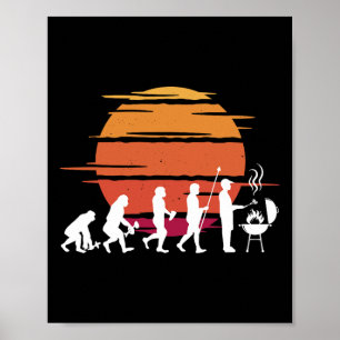 Grill Evolution Vintage Vatertag Grill Bbq Meer Poster