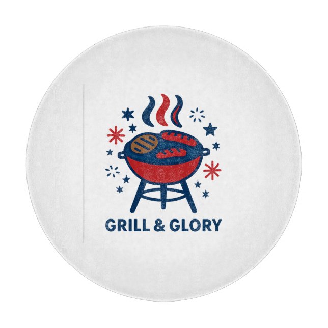 Grill & Glory 4. Juli - Patriotic Schneidebrett (Vorderseite)