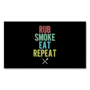Grill GRILLEN Grill Grillmahlmeer Smoker Magnetische Visitenkarte