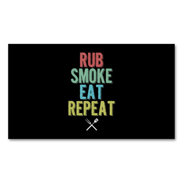 Grill GRILLEN Grill Grillmahlmeer Smoker Magnetische Visitenkarte (Vorderseite)