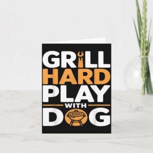 Grill Hard Spiel Mit Hund Hinterhof Bbq Liebhaber Karte