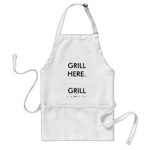 GRILL HERE.GRILL JETZT SCHÜRZE