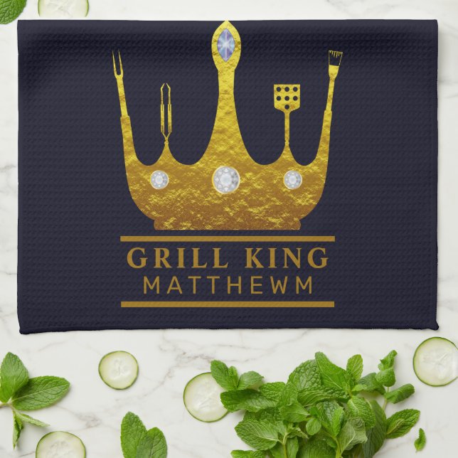 Grill King GRILLEN Crown Marine macht sich selbst Geschirrtuch (Gefaltet)
