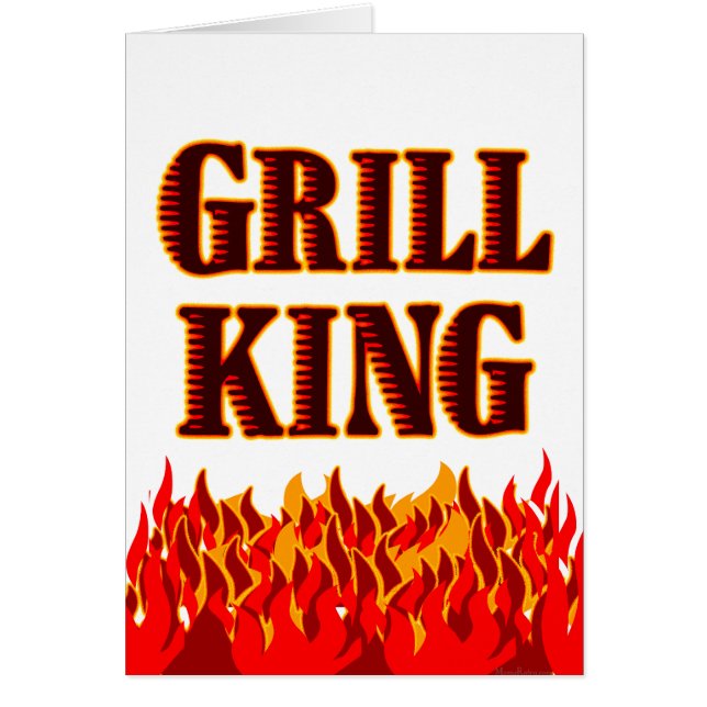 Grill King GRILLEN Sprichwort Blank Art Card (Vorne)