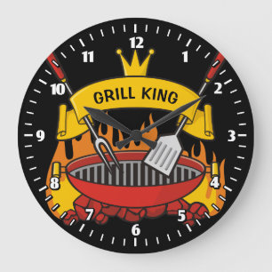 Grill King Große Wanduhr
