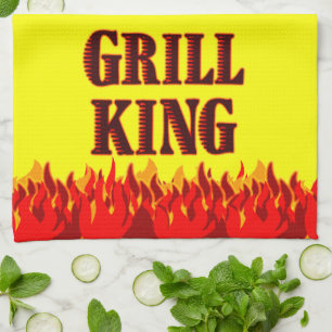 Grill King Red Flames Gelbes Küchentuch