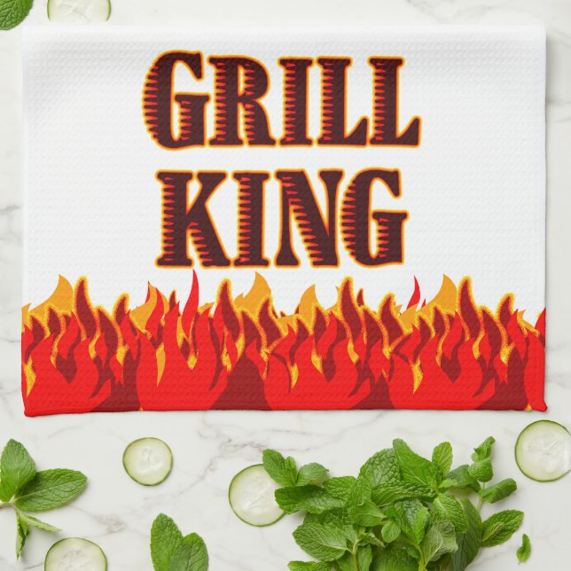 Grill King Red Flames Küchentuch (Gefaltet)