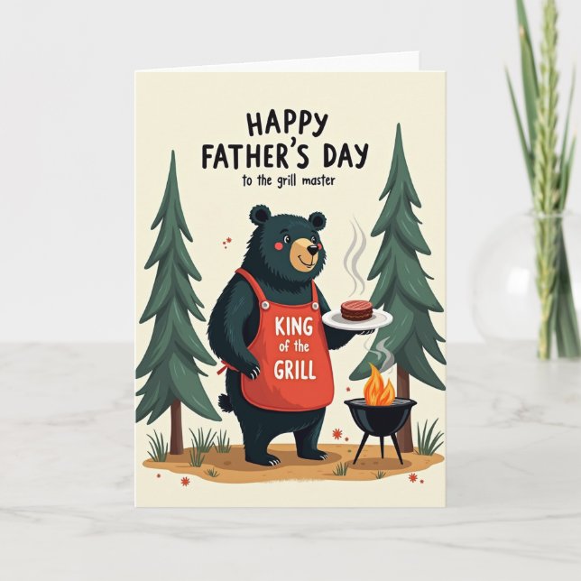 Grill King Vatertag Bär Karte (Vorderseite)
