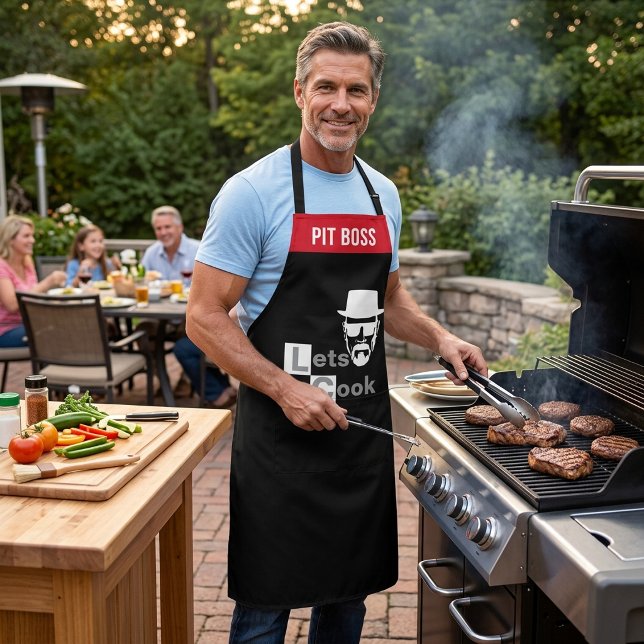 Grill-Koch-Schürze - Lustiges Let's Cook Attitude- Schürze (Von Creator hochgeladen)