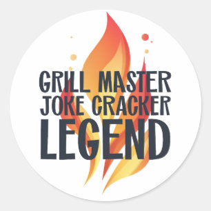 Grill Legend GRILLEN Poster Runder Aufkleber