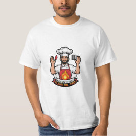Grill-Lizenz - Flamme On, Koch Cartoon T-Shirt