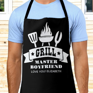 Grill Master Boyfriend Black Schürze
