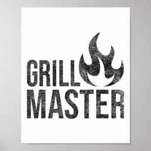 Grill Master Flame Barbecue Grillen Smoke Char Ope Poster