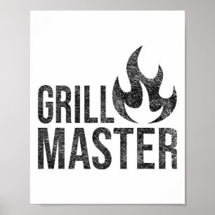 Grill Master Flame Byrbecue Grillen Smoke Char Ope Poster