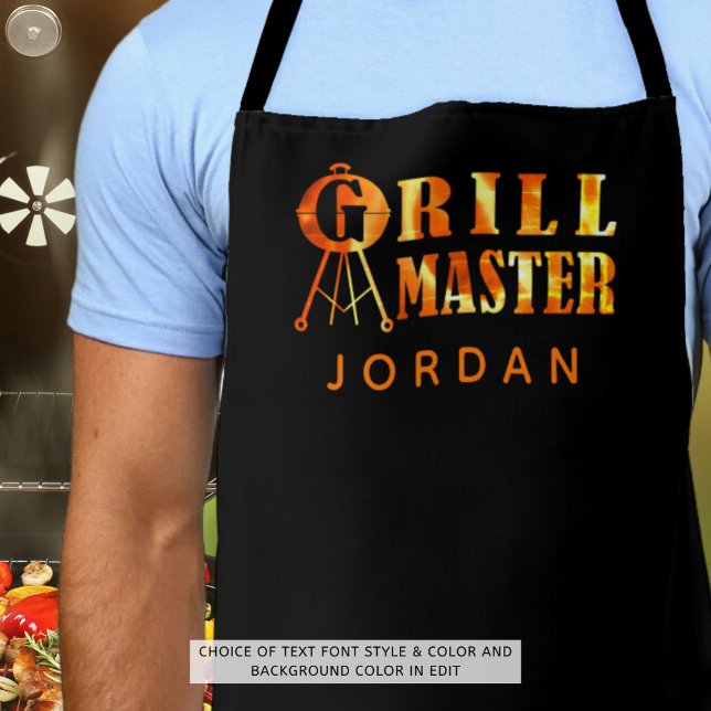 GRILL MASTER Flames Personalisiert Schürze (Von Creator hochgeladen)